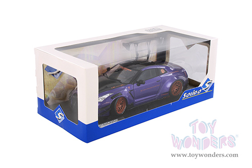 Solido - Nissan GT-R (R35) with Liberty Walk 2.0 Body Kit - Purplezilla (2022, 1/18 scale diecast model car, Purple) S1805812