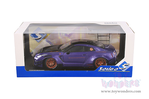 Solido - Nissan GT-R (R35) with Liberty Walk 2.0 Body Kit - Purplezilla (2022, 1/18 scale diecast model car, Purple) S1805812