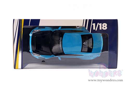Solido - Nissan GT-R (R35) Liberty Walk Body Kit 2.0 (2023, 1/18 scale diecast model car, Baby Blue/w Black hood) S1805817