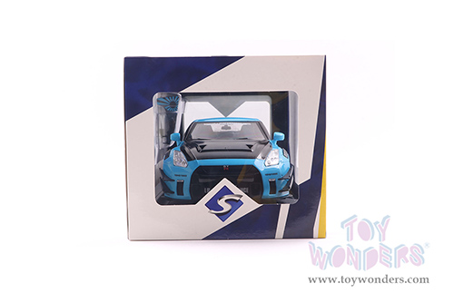 Solido - Nissan GT-R (R35) Liberty Walk Body Kit 2.0 (2023, 1/18 scale diecast model car, Baby Blue/w Black hood) S1805817