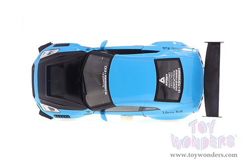 Solido - Nissan GT-R (R35) Liberty Walk Body Kit 2.0 (2023, 1/18 scale diecast model car, Baby Blue/w Black hood) S1805817