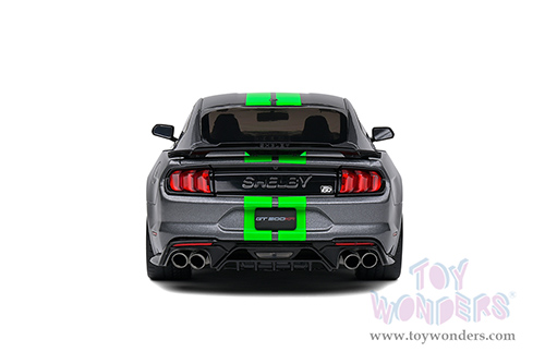 Solido - Ford Mustang Shelby GT500 (2020, 1/18 scale diecast model car, Carbonized Gray/Neon Green Stripes) S1805911