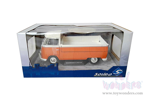 Solido - Volkswagen T1 Pick Up with Surfboard (1950, 1/18 scale diecast model car, Orange/White) S1806701