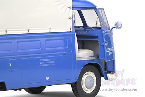 Solido - Volkswagen T1 Pick Up with Taurpalin - Volkswagen Service (1950, 1/18 scale diecast model car, Blue/White) S1806702