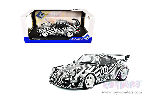 Solido - RWB Bodykit #13 "The Zebra" (2022, 1/18 scale diecast model car, Black/White striped) S1807513