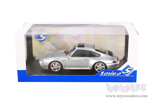 Solido - Porsche 911 (993) 4S (1996, 1/18 scale diecast model car, Polar Silver) S1810103