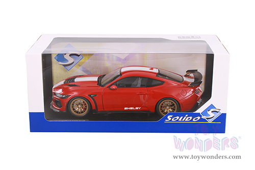 Solido - Ford Shelby Mustang Super Snake (2024, 1/18 scale diecast model car, Race Red/White Stripes) S1813801