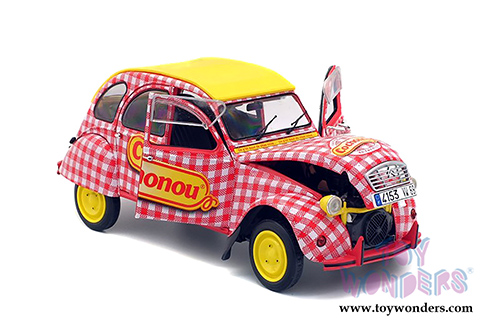 Solido - Citroën 2CV6 Cochonou Tour de France (2018, 1/18 scale diecast model car, Red/White/Yellow) S1850021