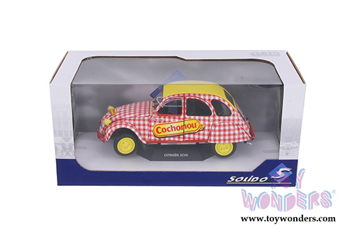 Solido - Citroën 2CV6 Cochonou Tour de France (2018, 1/18 scale diecast model car, Red/White/Yellow) S1850021