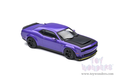 Solido - Dodge Challenger SRT Demon V8 6.2L (2018, 1/43 scale diecast model car, Plum Crazy/Black) S4310302