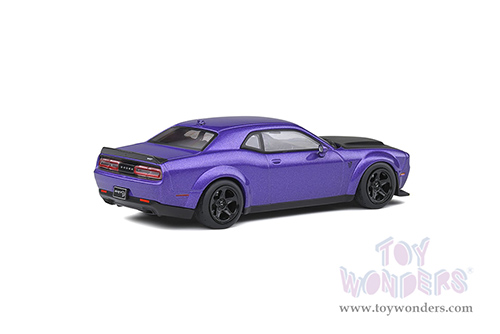 Solido - Dodge Challenger SRT Demon V8 6.2L (2018, 1/43 scale diecast model car, Plum Crazy/Black) S4310302
