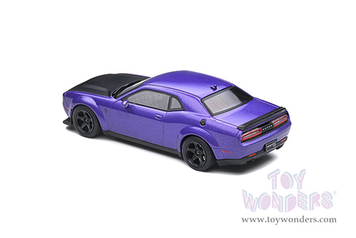 Solido - Dodge Challenger SRT Demon V8 6.2L (2018, 1/43 scale diecast model car, Plum Crazy/Black) S4310302