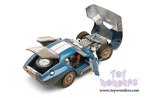 Shelby - Shelby Cobra Daytona Coupe "After Race" Hardtop #98 (1965, 1/18 scale diecast model car, Blue w/ White Stripes) SC133BU