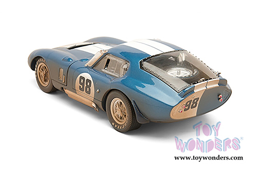 Shelby - Shelby Cobra Daytona Coupe "After Race" Hardtop #98 (1965, 1/18 scale diecast model car, Blue w/ White Stripes) SC133BU