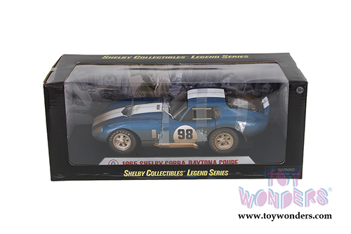 Shelby - Shelby Cobra Daytona Coupe "After Race" Hardtop #98 (1965, 1/18 scale diecast model car, Blue w/ White Stripes) SC133BU