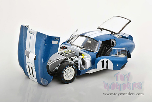 Shelby - Shelby Cobra Daytona Coupe #11 (1965, 1/18 scale diecast model car, Blue w/ White Stripes) SC149BU
