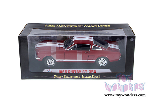 Shelby - Legend Series Shelby GT 350 Hardtop (1966, 1/18 scale diecast model car, Red w/ White Stripes) SC154R
