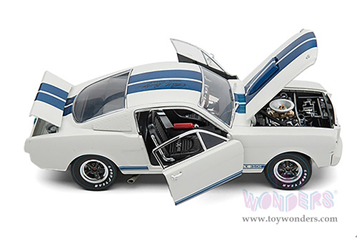 Shelby Legend Series - Shelby GT 350B Hardtop (1965, 1/18 scale diecast model car, White w/ Blue Stripes) SC168-1/W