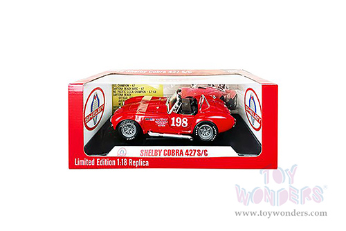 Shelby/Acme - Shelby Cobra 427 S/C #98 Convertible (1965, 1/18 scale diecast model car, Red) SC198