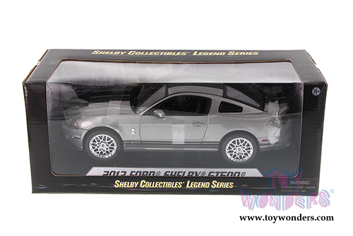 Shelby - Ford Shelby GT500 Hardtop (2013, 1/18 scale diecast model car, Grey w/ Black Stripes) SC395-1/GY