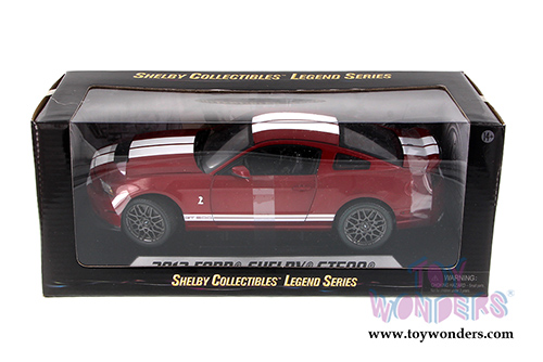 Shelby - Ford Shelby GT500 Hard Top (2013, 1/18 scale diecast model car, Red w/ White stripes) SC396R