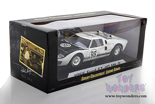 Shelby - Shelby Ford GT-40 MK II #98 24 Hours Daytona Winner Hardtop (1966, 1/18 scale diecast model car, White) SC415W
