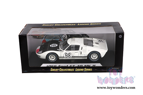 Shelby - Shelby Ford GT-40 MK II #98 24 Hours Daytona Winner Hardtop (1966, 1/18 scale diecast model car, White) SC415W