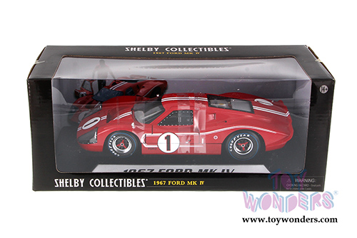 Shelby - Ford GT MK IV Le Mans #1 Hardtop (1967, 1/18 scale diecast model car, Red/w White stripes) SC423R