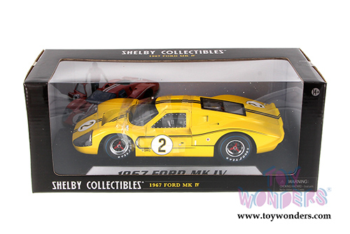 Shelby - Ford GT MK IV Le Mans #2 Hardtop (1967, 1/18 scale diecast model car, Yellow/w Black stripes) SC424YL