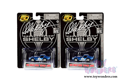 Shelby - Shelby&reg; 50th Anniversary Shelby Cobra "Daytona" Coupe&reg; (1965, 1/64 scale diecast model car, Blue) SC708BU