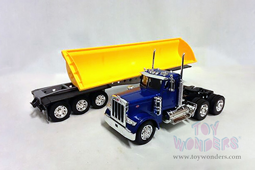 New Ray - Peterbilt® 379 Side Dump Truck (1/32, diecast model car, Blue/Yellow) SS-10553