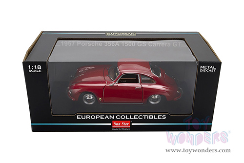 Sun Star European - Porsche 356A 1500 GS Carrera GT Coupé (1957, 1/18 scale diecast model car, Polyantha Red) SS1350