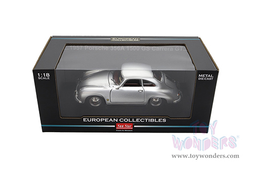 Sun Star European - Porsche 356A 1500 GS Carrera GT Coupé (1957, 1/18 scale diecast model car, Silver) SS1351