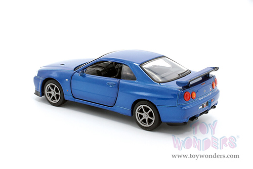 Showcasts Collectibles - Nissan Skyline GT-R34 V Spec II (1/36 scale diecast model car, Asstd.) TM012023