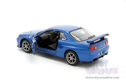 Showcasts Collectibles - Nissan Skyline GT-R34 V Spec II (1/36 scale diecast model car, Asstd.) TM012023