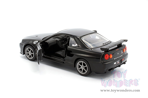 Showcasts Collectibles - Nissan Skyline GT-R34 V Spec II (1/36 scale diecast model car, Asstd.) TM012023