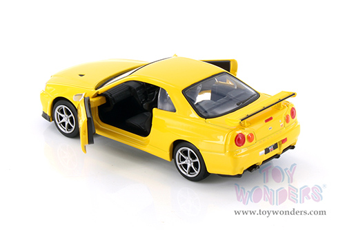 Showcasts Collectibles - Nissan Skyline GT-R34 V Spec II (1/36 scale diecast model car, Asstd.) TM012023