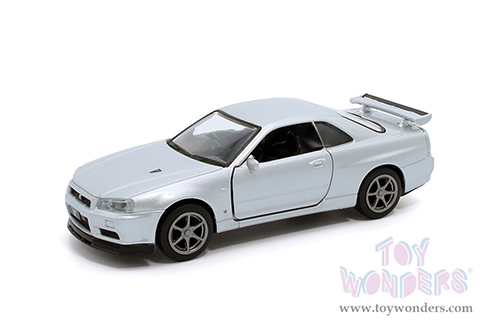 Showcasts Collectibles - Nissan Skyline GT-R34 V Spec II (1/36 scale diecast model car, Asstd.) TM012023