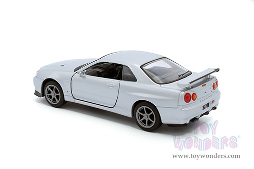 Showcasts Collectibles - Nissan Skyline GT-R34 V Spec II (1/36 scale diecast model car, Asstd.) TM012023