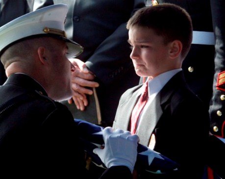 Christian Golcznski child of a fallen Marine