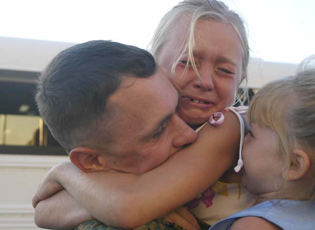 dad leaving for his tour