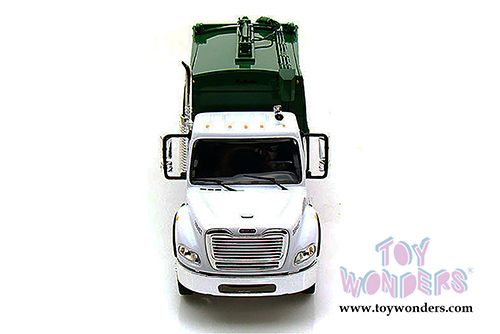 First Gear Waste Management - Freightliner M-2 Rear Load Refuse Truck with Bins (1/34 scale diecast model car, White) 10-3287T/6