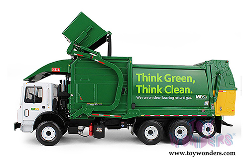 First Gear Waste Management - Mack TerraPro with Heil Half/Pack Freedom Front End Loader with CNG Tailgate including Bin (1/34 scale diecast model car, White) 10-4006