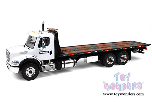 First Gear - Komatsu Freightliner M2 with Jerr-Dan Rollback Carrier (1/34 scale diecast model car, White/Black) 10-4020A