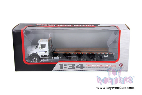 First Gear - Komatsu Freightliner M2 with Jerr-Dan Rollback Carrier (1/34 scale diecast model car, White/Black) 10-4020A