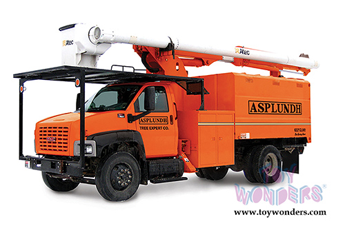 First Gear Asplundh - GMC C7500 with Altec Overcenter Aerial Device Truck (1/34 scale diecast model car, Orange) 10-4023