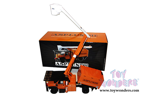 First Gear Asplundh - GMC C7500 with Altec Overcenter Aerial Device Truck (1/34 scale diecast model car, Orange) 10-4023