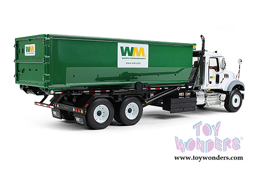 First Gear Waste Management - Mack Granite with Tub-Style Roll-Off Container (1/34 scale diecast model car, White) 10-4050
