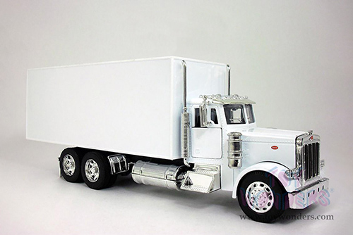 New Ray - Long Hauler Peterbilt&reg; 379 Box Truck (1/32, diecast model car, White) 10243