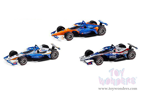 Greenlight - NTT IndyCar Series 2020 Indianapolis 500 Podium 3 Car Set (1/64 scale diecast model car, Asstd.) 10885